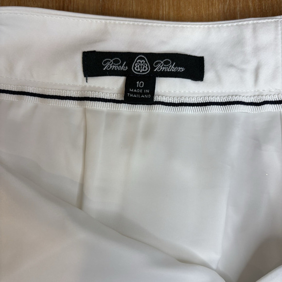 Brooks Brothers Bermuda Shorts Women 10 Country Club White Tennis Prep Lined 9in - Picture 7 of 16